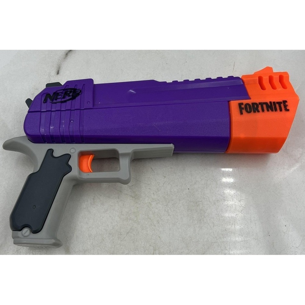 Nerf Fortnite Hasbro Mega Dart Blaster 12 in. Purple Orange E7510 2018 Toy Gun
